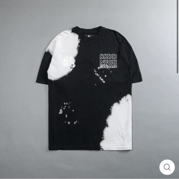 DARC SPORT “HOUSE OF WOLVES” FLAMES BLACK ACID WASH SHIRT - Picture 3 of 8